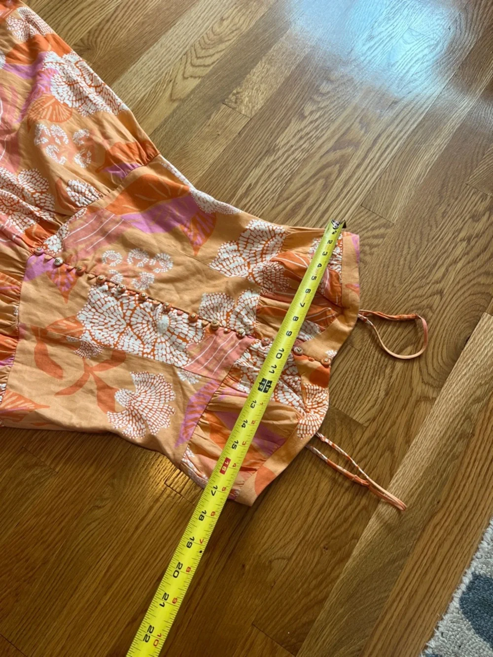 Anthropologie x Farm Rio Linen Blend Strapless Drop-Waist Maxi Dress Size S NWT - Picture 9 of 14